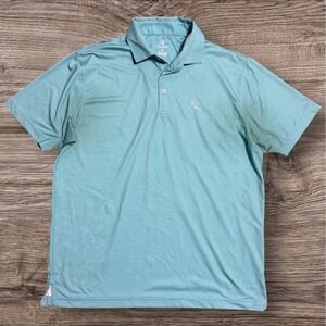 Rhoback Shirt Mens L Blue Houndstooth Plaid Performance Golf Polo Wick Stained